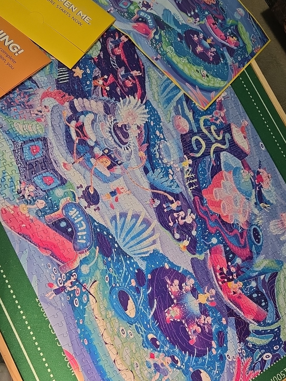 Vibrant Ocean Fantasy Puzzle – Blue & Purple Artistic Jigsaw
